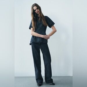 Zara Relaxed Mid Waist Jeans ZW Collection